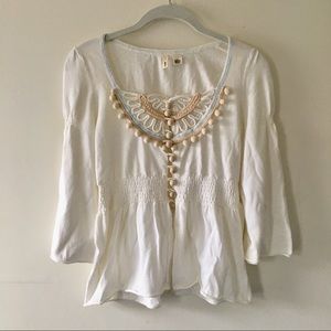 MOTH white embellished cardigan sz XS